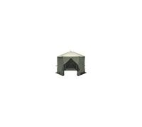 VEVOR Auvent pop-up SKYSHALO 3,05×3,05 m – Moustiquaire 6 côtés, panneaux anti‑vent, vert armée