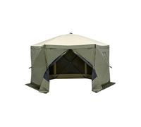 Tonnelle Pop-Up Tente Moustiquaire 6 Côtés Abri Soleil Vert 3,66x3,66 m