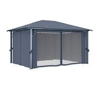 Tonnelle rectangulaire 400 x 300 cm anthracite aluminium et acier