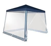 Tonnelle - ROYAL GARDINEER - étanche - autoportante - moustiquaire - bleu-blanc