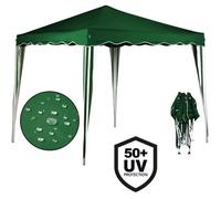 Tonnelle tente de jardin Capri 3x3 m pavillon chapiteau réception pliable vert + Sac de transport