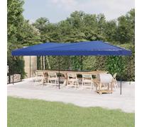 Tonnelle, tente de réception, pliable, bleue, 3 x 6 m, auvent pour jardin, patio, gazebo