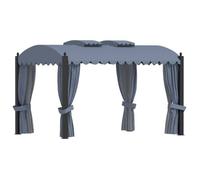 Tonnelle - UMR - avec rideaux - 3x4 m - Anthracite - Acier