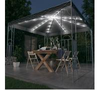 Tonnelle - vidaXL - 3070339 - 300x300 cm - Anthracite - Guirlande lumineuse LED
