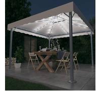 Tonnelle - vidaXL - 3070342 - 300x300cm - Aluminium - Guirlande lumineuse solaire