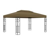 Tonnelle - vidaXL - 3x4 m - Taupe - 180 g/m² - Résistante à l'eau