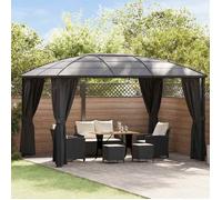 Tonnelle - vidaXL - 400x300x265 cm - Rideaux - Anthracite - Résistant aux UV