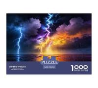 Tonnerre et éclair Puzzle 1000 Pièces Adultes intéressant Puzzles 1000 Pièces Peinture Art Décor À La Maison 70x50cm/1000pcs