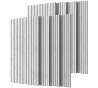 TONOR Lot de 8 Grands Panneau Acoustique Mural, 120x60x0,9 cm Mousse Acoustique Décorative Autocollante Pour absorber les échos dans les Maisons, les Bureaux et les Studios D'enregistrement, Gris