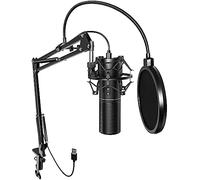 TONOR Micro de Gaming USB pour PC, Podcast à condensateur, kit de Microphone cardioïde avec Support de Bras, Microphone pour Enregistrement en Streaming Jeu Youtube Twitch, Q9 Nouveau Modèle