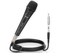 TONOR Micro Karaoke Dynamique avec Cable XLR de 5M(500 cm), Microphone à Main en Métal Compatible avec Les Appareils, DVD, KTV, Les Amplificateurs pour Les Discours, Les Mariages et Les Activités, K1