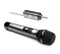 TONOR Microphone sans Fil, Système Microphone à Main sans Fil UHF en Métal avec Récepteur Rechargeable, Sortie 1/4 » pour Amplificateur, système de Sonorisation, Machine Karaoké, 60m (TW620), Argent