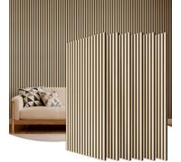 TONOR Panneau Mural Decoratif de Bois,120x60-4.32㎡, 6 Pièces, Chêne | Tasseau Bois Panneaux Acoustique, Claustra Intérieur Mdf, Decoration Murale pour Chambre, Salon, Gaming, Bureau, Studio