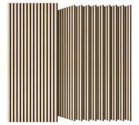 TONOR Panneau Mural Decoratif de Bois,120x60-7.2㎡, 10 Pièces, Chêne | Tasseau Bois Panneaux Acoustique, Claustra Intérieur Mdf, Decoration Murale pour Chambre, Salon, Gaming, Bureau, Studio
