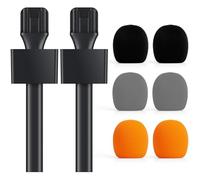 TONOR Poignée pour Microphone DJI Mic Rode, Support de Micro à Main sans Fil GO, Support de Micro Lavalier, Adaptateur de Micro, pour Vlogs, Interviews, Podcasts, Reportages, Lot de 2, 24 cm, TP20