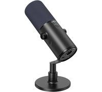 TONOR USB/XLR Micro Gaming Dynamique pour PC, Microphone Cardioïde de Studio avec Bureau de Support pour Podcasting, Streaming, Enregistrement Vocal, Prise Casque 3,5 mm, Bouton Mute,TD510 AIR