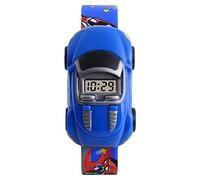 TONSHEN Enfants Montre Garçon Cartoon LED Électronique Digitale Plastique Caisse ER Caoutchouc Ruban Montres Bracelet (Bleu Marine)