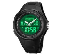 TONSHEN Homme Sport LED Analogique Quartz Trois Temps Digitale Montre 50M Etanche Outdoor Militaire Multifonctionnelnel Plastique Caisse et Caoutchouc Ruban Montres Bracelet