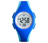 TONSHEN Outdoor Militaire Sport Montre Bracelet Enfants LED Électronique Digitale Alarma Chronomètre Montres Plastique 50M Etanche (Bleu)