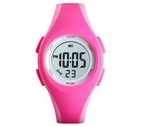 TONSHEN Outdoor Militaire Sport Montre Bracelet Enfants LED Électronique Digitale Alarma Chronomètre Montres Plastique 50M Etanche (Rouge)