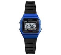 TONSHEN Simple Digitale Sport Montres Femme Montres Garçon et Fille 50M Etanche LED Électronique Multifonctionnelnel Plastique Caisse et Caoutchouc Ruban Mode Montres Bracelet (Bleu Noir)