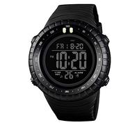 TONSHEN Unisexe Outdoor Sport Montre 50M Etanche Double Temps Plastique Caisse et Caoutchouc Ruban Grand Cadran LED Électronique Digitale Montres Bracelet