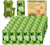 Tonsooze - 540 sacs de collecte de déjections canines, 36 rouleaux compostables extra épais, mélange d'amidon de maïs imperméables