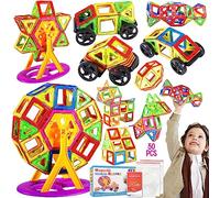 Tonsooze Bloc de Construction Magnetique 50 PCS Jeux pour Enfants Cadeaux Créatif et éducatif pour 2 3 4 5 6 Ans Filles Garcons