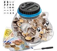 Tonsooze Tirelire Electronique, Tirelire numérique avec écran LCD Automatique Comptant Money Box, Grande Tirelire 1,8L ave Tournevis comme Cadeau pour Enfants, pour Noël, Anniversaire Cadeaux