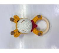TonStyle Jouet Dentition Bebe Hochet Pour Naissance 0-3 Mois, Hochet Au Crochet Bebe en Bois Girafe Jouet, eux Montessori Bebes eveil 0-6 Mois, Jeux Bebe&Hochet Sensorielle 0-12 Mois Filles Garçons