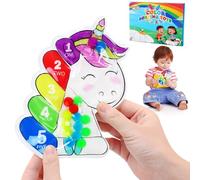 TonStyle Jouet Sensoriel Anti Stress pour Enfants, Montessori Jouets Sensoriels de Tri des Couleurs, Jouets de Correspondance des Couleurs, Les Enfants D'Âge Préscolaire,pour TDAH et Autisme (White)