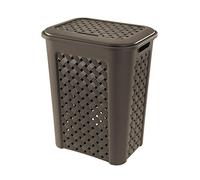 Tontarelli Arianna Panier à Linge, Ajouré, Plastique, Wenge, 30 litres