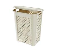 TONTARELLI Arianna Panier à Linge, Modèle Percé, Plastique, Beige, 30 litres