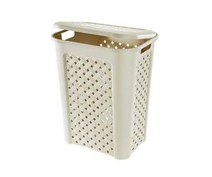 Tontarelli Arianna Panier à Linge, Modèle Percé, Plastique, Beige, 30 litres