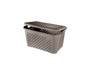 Tontarelli Grand Panier Arianna Avec Tiroir - Marron