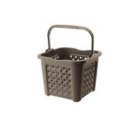 TONTARELLI Panier Linge Ariane avec Manche Lt 25 Wenge Lavable sous Eau reciclabile Plastique rectangulaire Marron