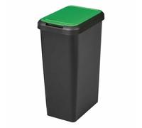 Tontarelli Poubelle de tri 45 L – verre, papier, plastique – Vert