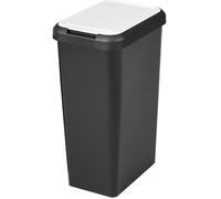 Tontarelli Poubelle Touch&Lift 45 litres unitaire noir avec couvercle blanc