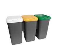 Caisse Pliable en Plastique Bleu et Noir - 32L Blanc