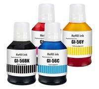 TONTINTA GI-56 GI56 Cartouches d'encre Compatibles 4 Couleurs Noir (170 ML), Cyan, Magenta, Jaune (135 ML) pour Imprimantes GX7050 GX6050 GX5050 GX4050 GX3050