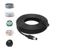 Tonton Câble d’Extension 15W 3m 12V 1,25A pour Alexa Echo Dot (3e/4e Gén), Echo Dot avec Horloge, Echo Show 5, Fire TV Cube (Noir, 20AWG)