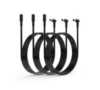 Tonton Câble d'Extension DC 0,5M, Câble d'alimentation 12V 5,5mm x 2,1mm, Câble L-Forme à Angle Droit de 90 Degrés, Supporte DC 5V~24V pour Caméras de Surveillance, DVR, NVR, 50CM (3 Pièces)