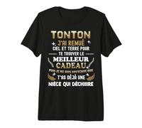 Tonton Et Nièce Qui Déchire Meilleur Cadeau pour Mon Oncle T-Shirt Haut de Gamme