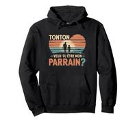 Tonton Veux-tu être Mon Parrain Cadeau Demande Futur Parrain Sweat à Capuche
