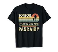 Tonton Veux-tu être Mon Parrain Cadeau Demande Futur Parrain T-Shirt
