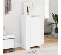 Tonture Armoire à Chaussures Blanc Bois d'ingénierie 52x37,5x100 cm Meuble Rangement modulable Gain Place pour entrée Chambre Dressing Espace étroit