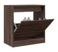 Tonture Armoire à Chaussures chêne Marron 60x34x63,5 cm Bois ingénierie Meuble Rangement Compact étagère casier Organiseur pour entrée Chambre