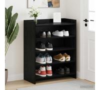 Tonture Armoire à Chaussures en Bois d'ingénierie chêne Noir 73,5 x 36 x 92 cm Meuble Rangement avec étagère casier Support Organisateur modulable pour entrée Chambre Espace étroit