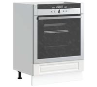 Tonture Armoire à Four Porto Blanc en Bois d'ingénierie Robuste avec Grand Espace de Rangement pour Micro-Ondes et Four, Pieds réglables, Meuble Compact idéal pour Cuisine
