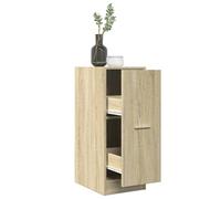 Tonture Armoire d'apothicaire en Bois d'ingénierie chêne Sonoma 30x41x77,5cm Meuble de Rangement avec tiroirs pour Bureau Chambre Salon Cuisine ou Stockage